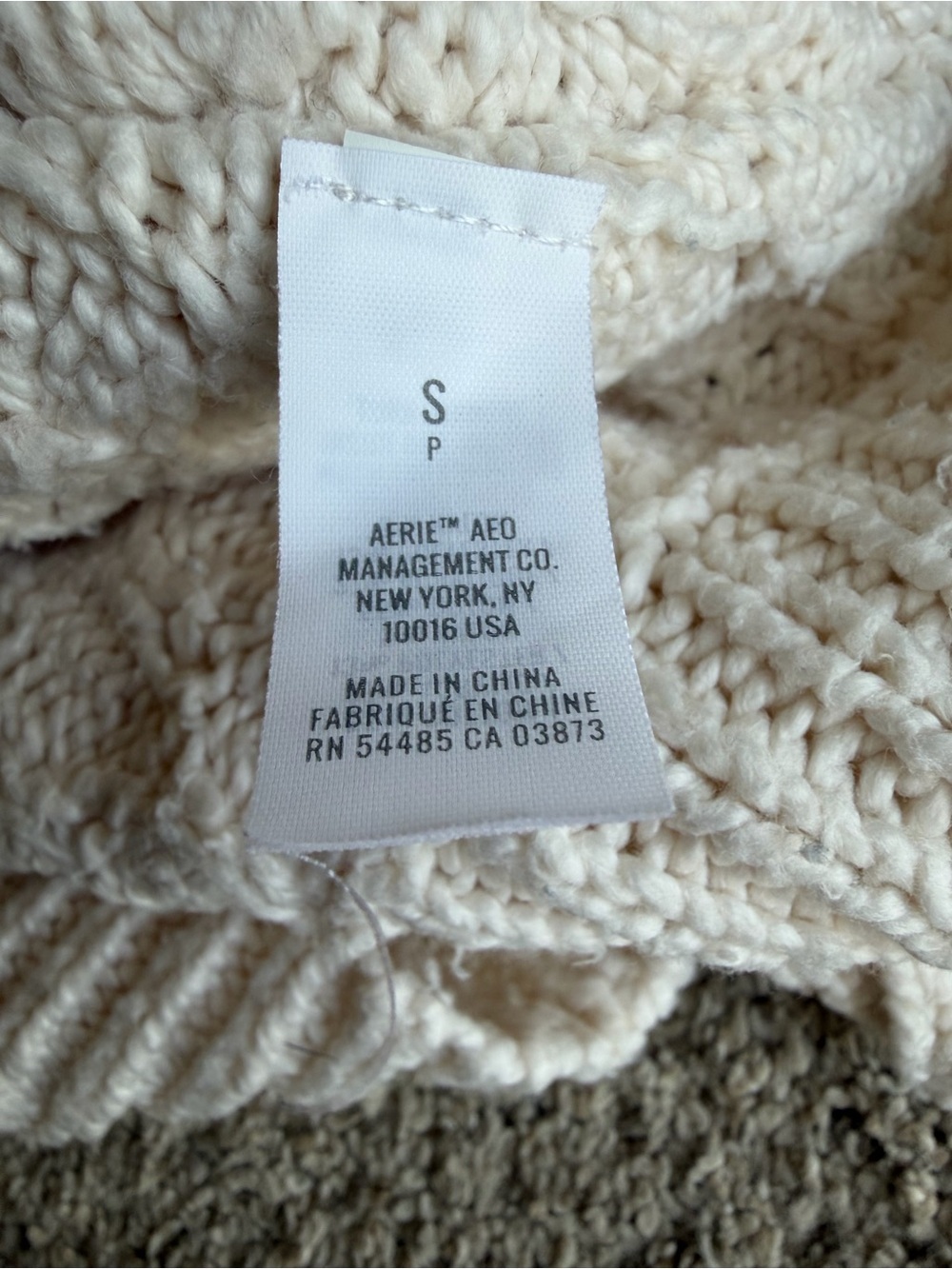 Aerie Cozy Cream Knit Sweater - Women's Pullover - Picture 7 of 9